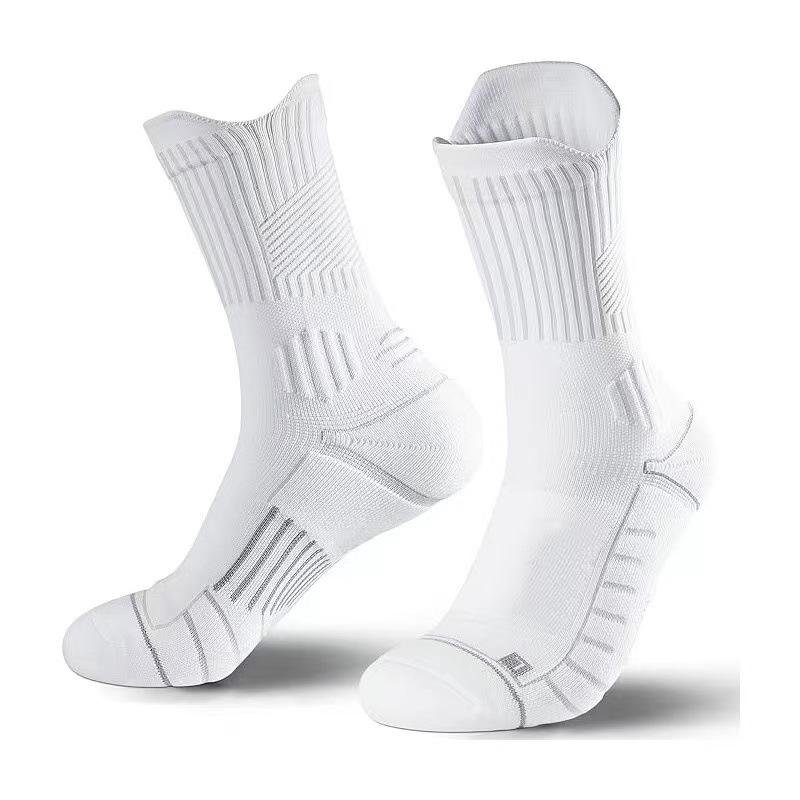 Custom Mid-Length Crew Knitted Socks for Outdoor Sports Quick-Drying Soccer Jersey Socks for Winter Massage