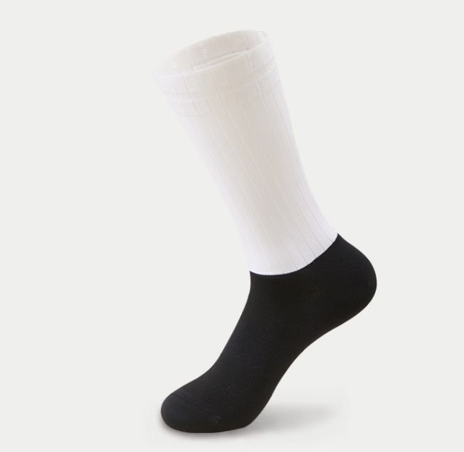 Men's Custom Printed Summer Compression Sports Socks Aero Crew Bike Running Summer Polyester Cycling Knitted Patterned Sport
