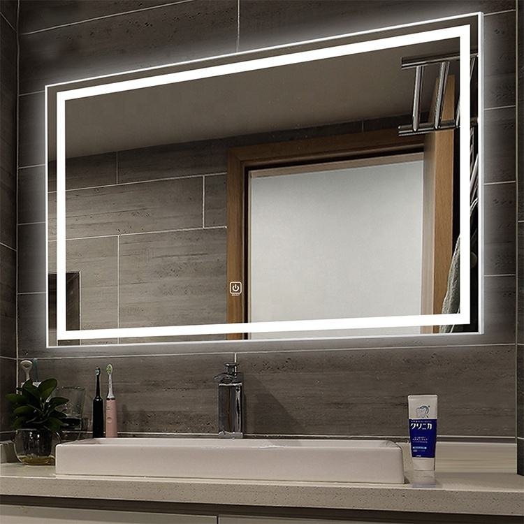 Touch Screen Anti-Fog Mirror Smart Bath Mirror With Led Light and Speaker Bathroom LED Mirror