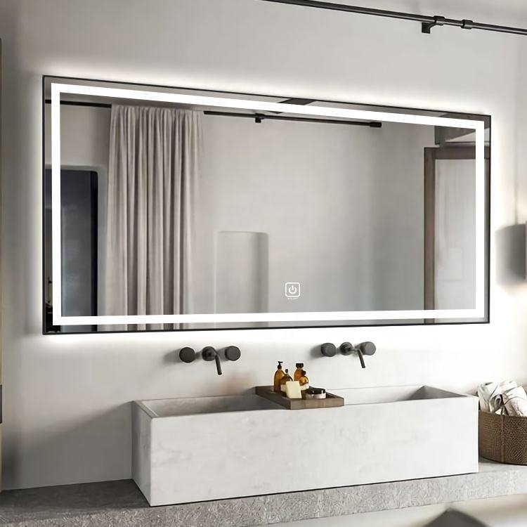 Touch Screen Anti-Fog Mirror Smart Bath Mirror With Led Light and Speaker Bathroom LED Mirror