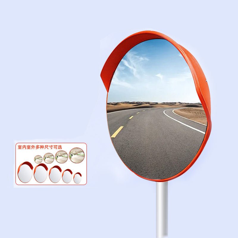 BRIGHT Outdoor Road Traffic Safety Convex Mirror Plastic Materia Warning 220 Wide Aangle Mirror