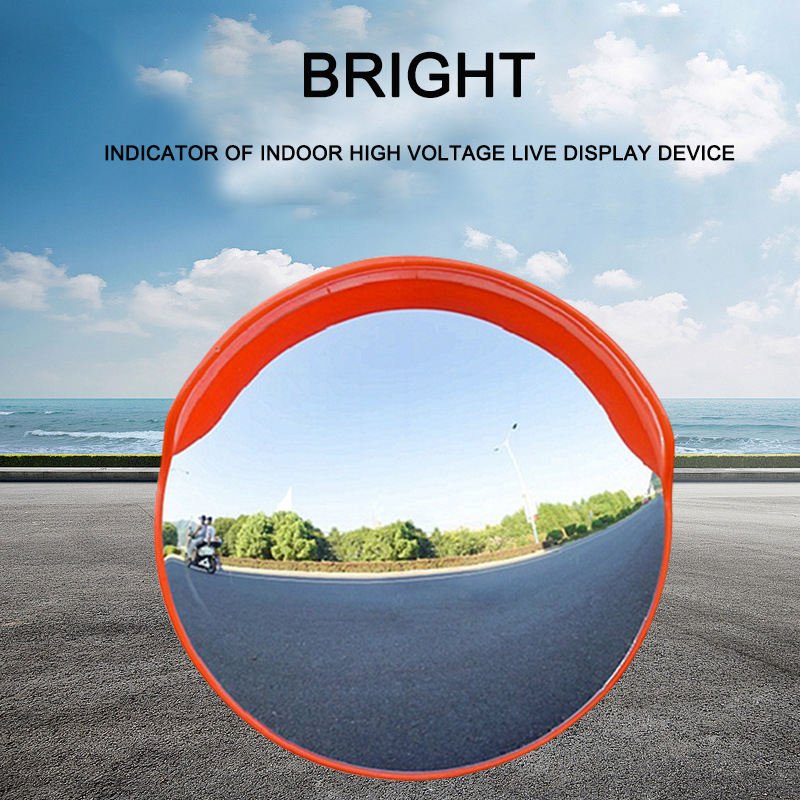 BRIGHT Outdoor Road Traffic Safety Convex Mirror Plastic Materia Warning 220 Wide Aangle Mirror