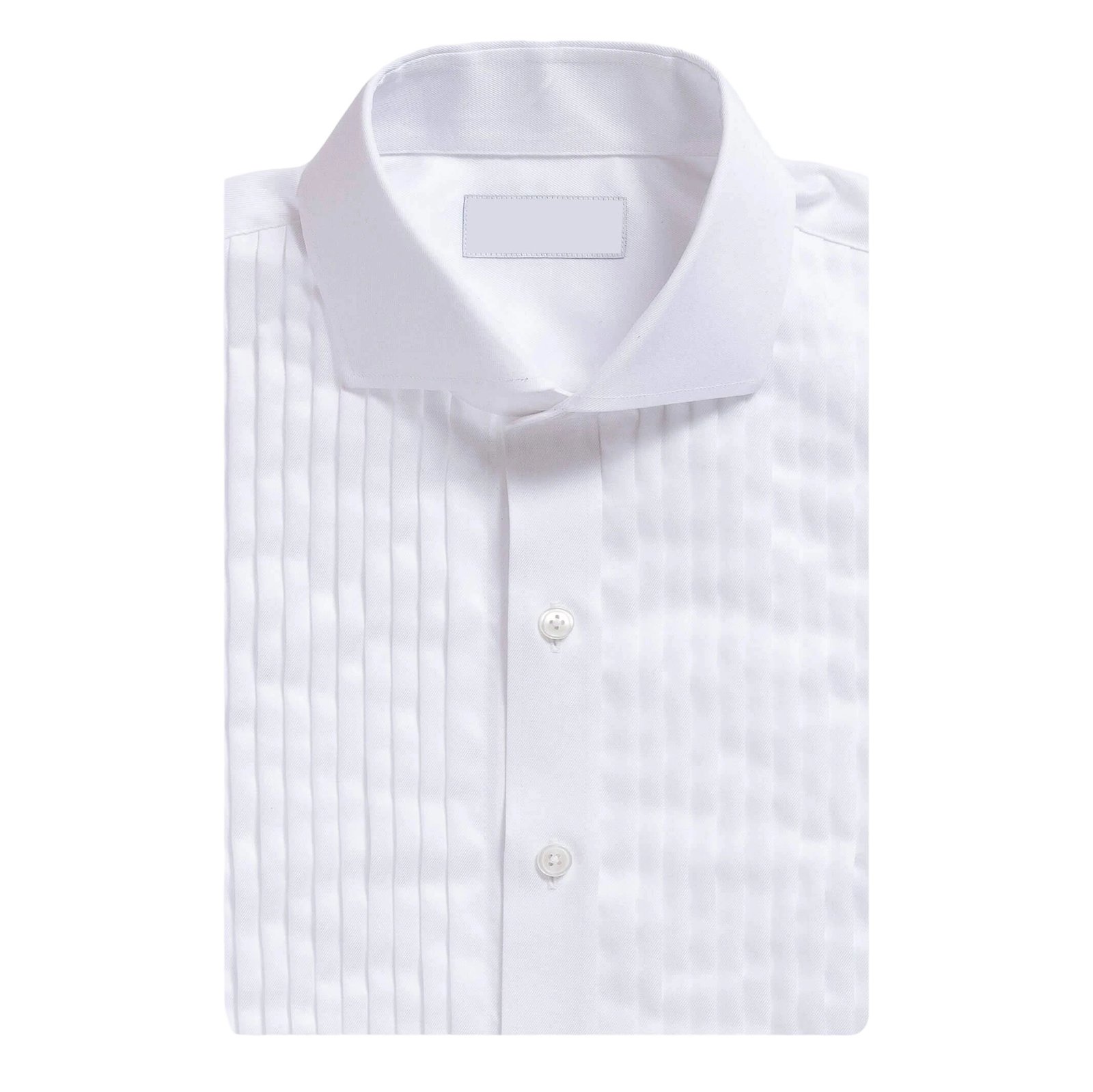 Factory OEM Custom Logo 100% Cotton Long Sleeve White French Cuff Spread Collar Pleated Front with Studs Cufflinks Tuxedo Shirt
