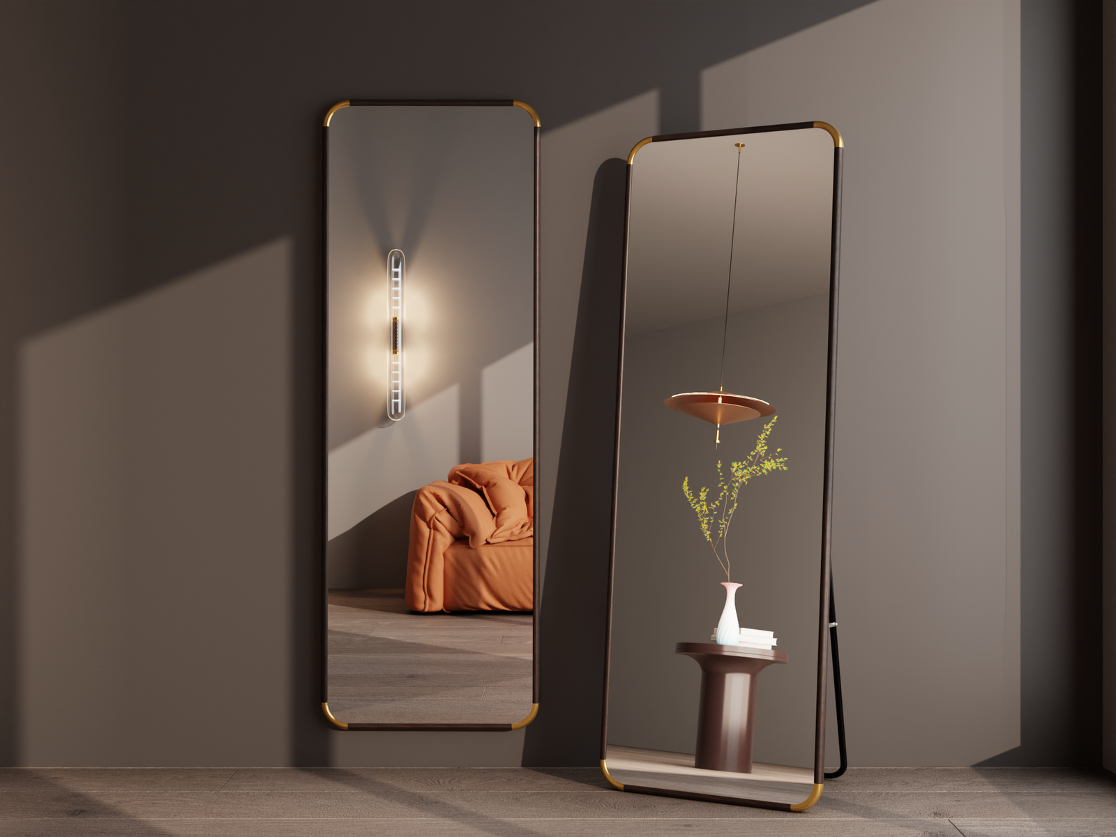 Wall Mirrors Home Decor Modern Chinese Style Mirror Decoration Living Room Mirror Stickers Wall Mounted Furniture