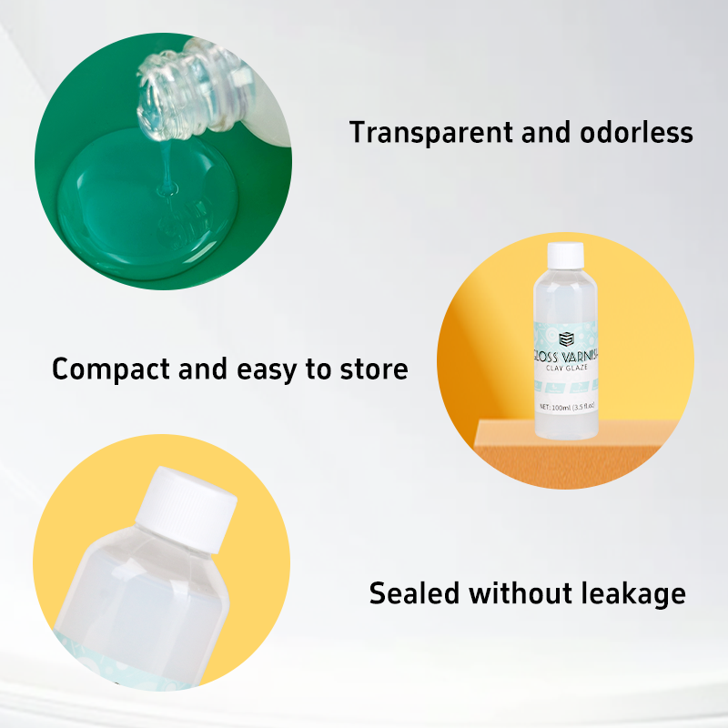 Air Dry Clay Glaze Kit, 2 X 100ml Gloss Matte Clay Varnish Sealant, Water Proof, High Luster Finish, Scratch Resistant