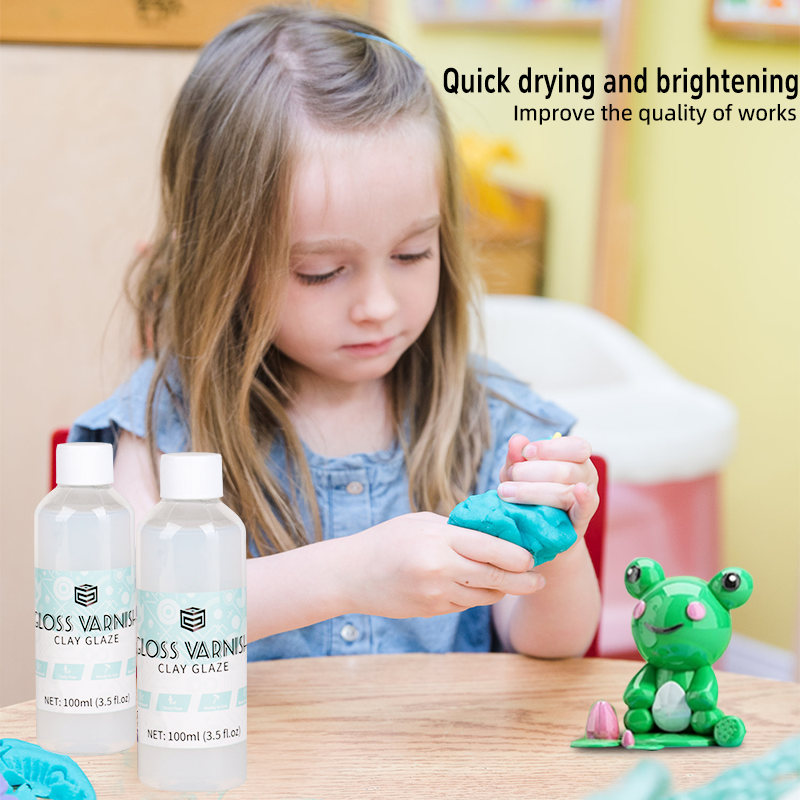Air Dry Clay Glaze Kit, 2 X 100ml Gloss Matte Clay Varnish Sealant, Water Proof, High Luster Finish, Scratch Resistant
