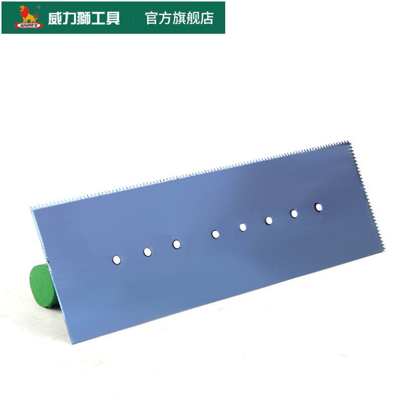 Polished Carbon Steel Notched Trowel Plastering Trowel Tools With Sawtooth and Wood Handle Construction Bricklaying Trowel