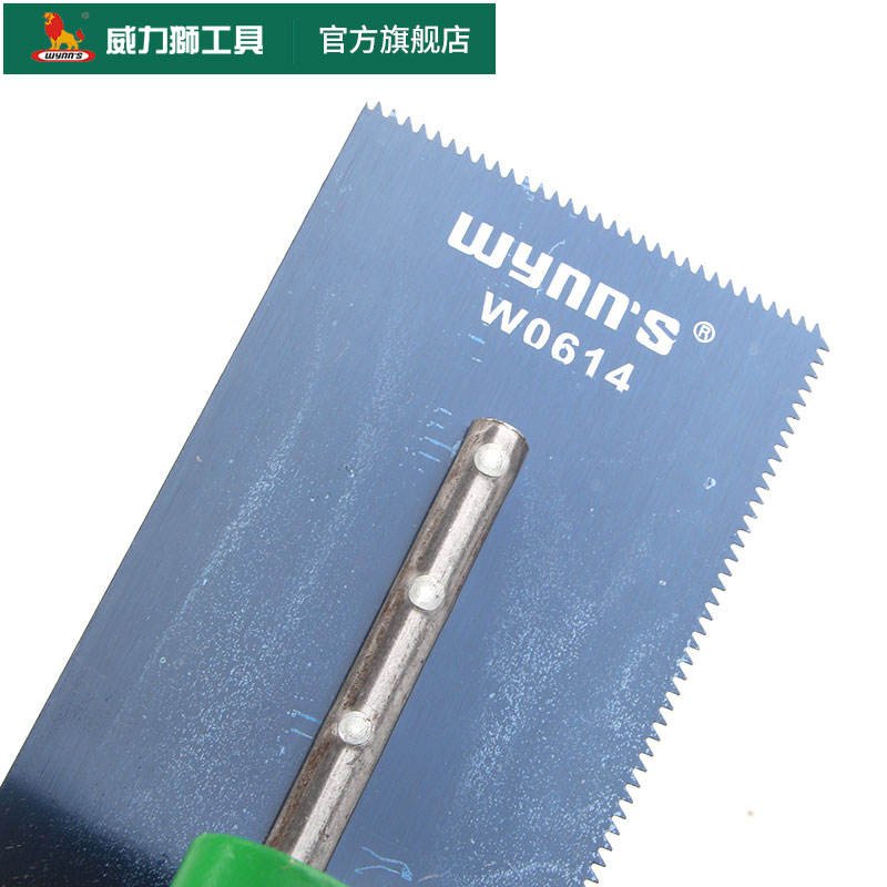 Polished Carbon Steel Notched Trowel Plastering Trowel Tools With Sawtooth and Wood Handle Construction Bricklaying Trowel