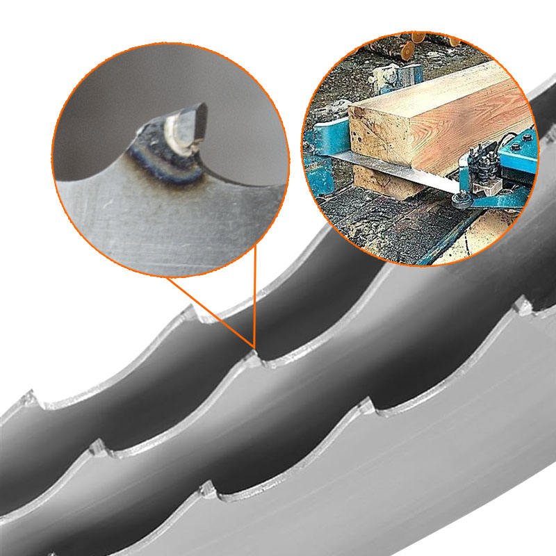 Industrial Grade Hard Wood Cutting Tungsten Carbide TCT Band Saw Blade 144" X 1.25 X .042 for Wood-Mizer LT40 Sawmill