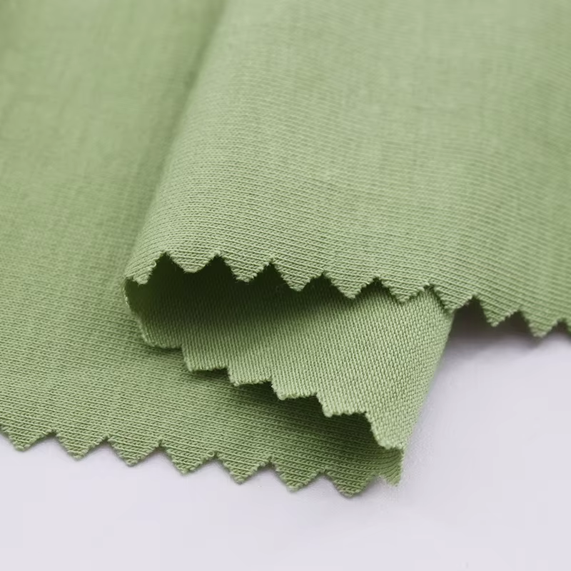 Manufacturer Wholesale Knit 100% Bamboo Fiber Eco-Friendly Wicking 210GSM Single Jersey Pointelle Fabric Baby Tshirt Clothing