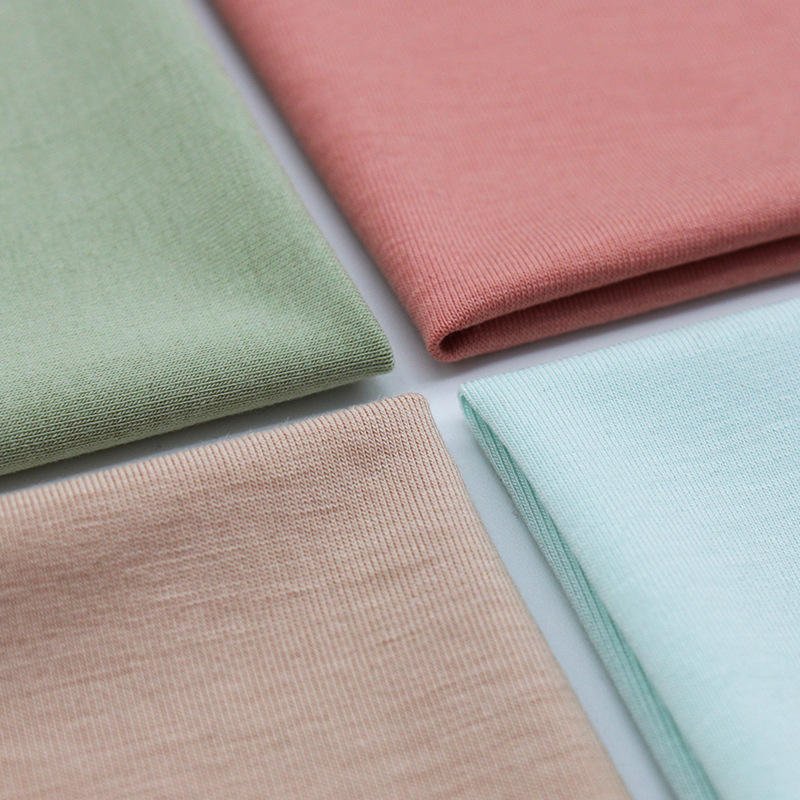 Manufacturer Wholesale Knit 95% Bamboo Viscose Fiber 5% Spandex Material Single Jersey Pointelle Fabric for Men Underwear Fabric