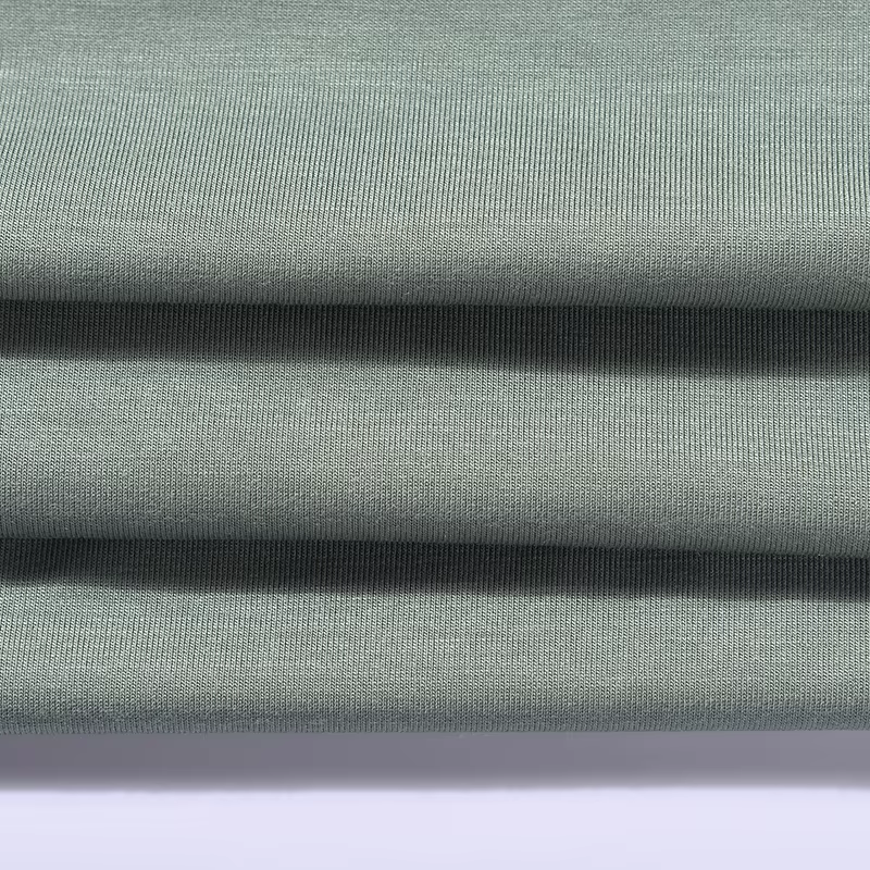 Manufacturer Wholesale Knit 260GSM 100% Bamboo Fiber Eco-Friendly Organic Single Jersey Pointelle Fabric Activewear Girls Baby