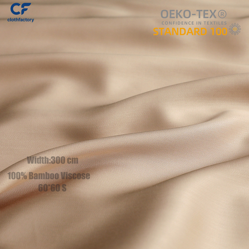 100% Organic Bamboo Viscose Sateen 100% Bamboo Contain Lyocell Fiber Fabric for Clothes Bedding Pyjamas