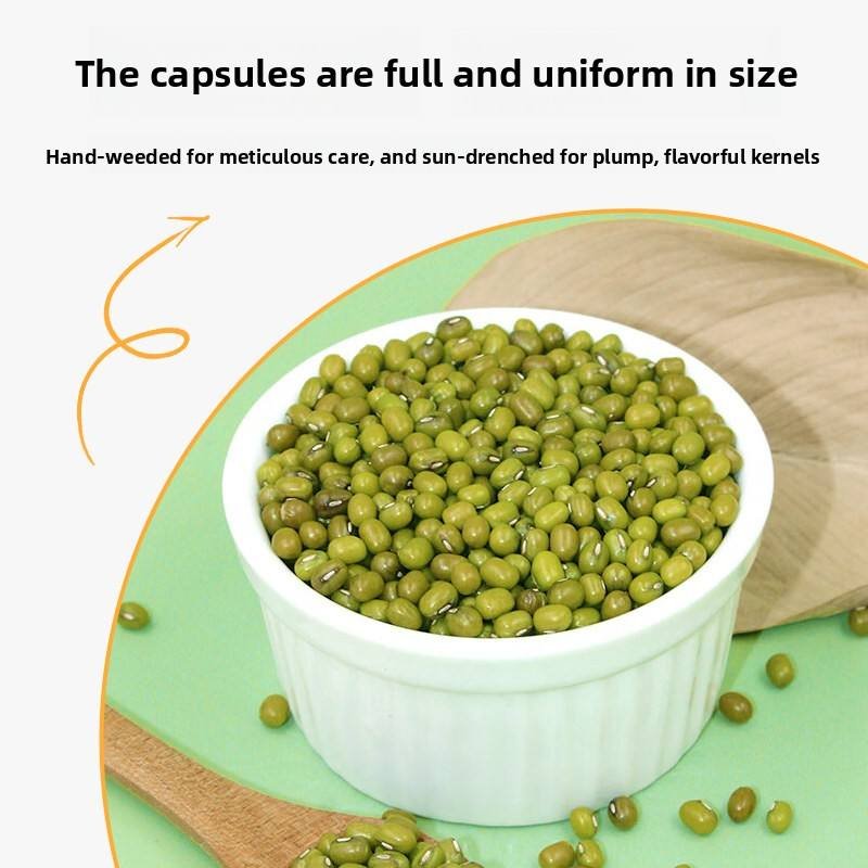 Chigawa Green Mung Beans Inner Mongolia Chifeng Landmark Certified New Crop 1kg 2025 Small Bright Green Mung Beans