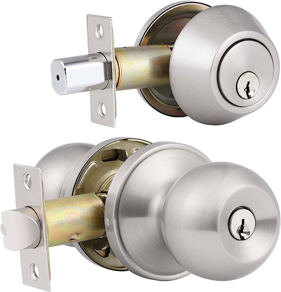 America Market Combo Entry Entrance Deadbolt Door Knob Lock