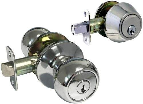 America Market Combo Entry Entrance Deadbolt Door Knob Lock