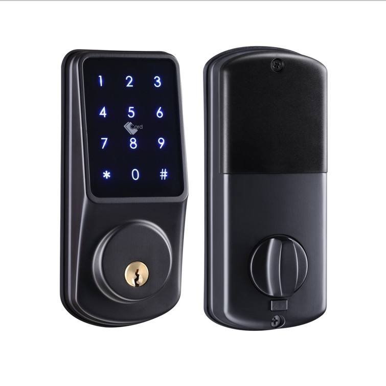North American Patent Design Tuya App Smart Deadbolt Door Lock Cloud for Wood/Aluminum/Steel Doors Aluminum Alloy Construction
