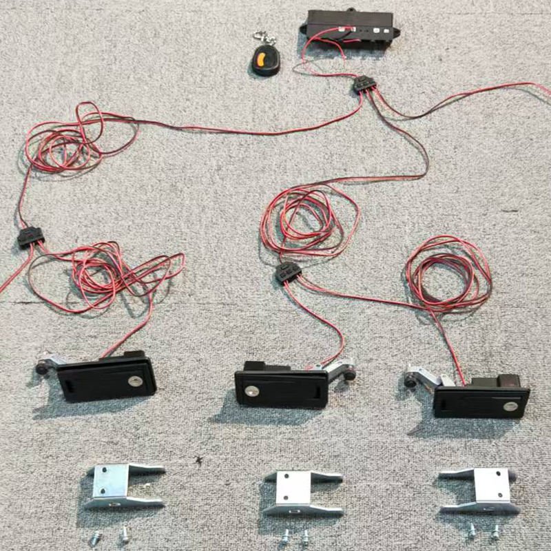12V Power Central Locking Kit for RV Camper Electric Door Latch Assembly for Motorhome Travel Trailer Replacement Hardware Parts