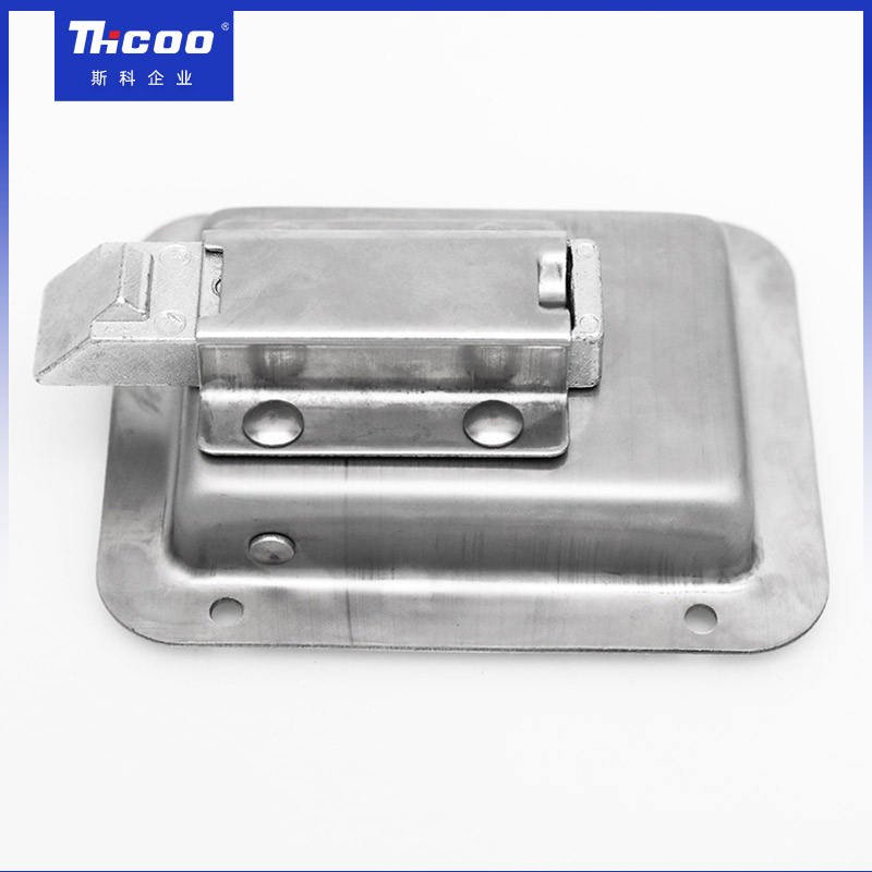 Durable Stainless Steel Collision Type Flat Push-Pull Cabinet Door Server Rack Structural Panel Paddle Lock Key for Engineering