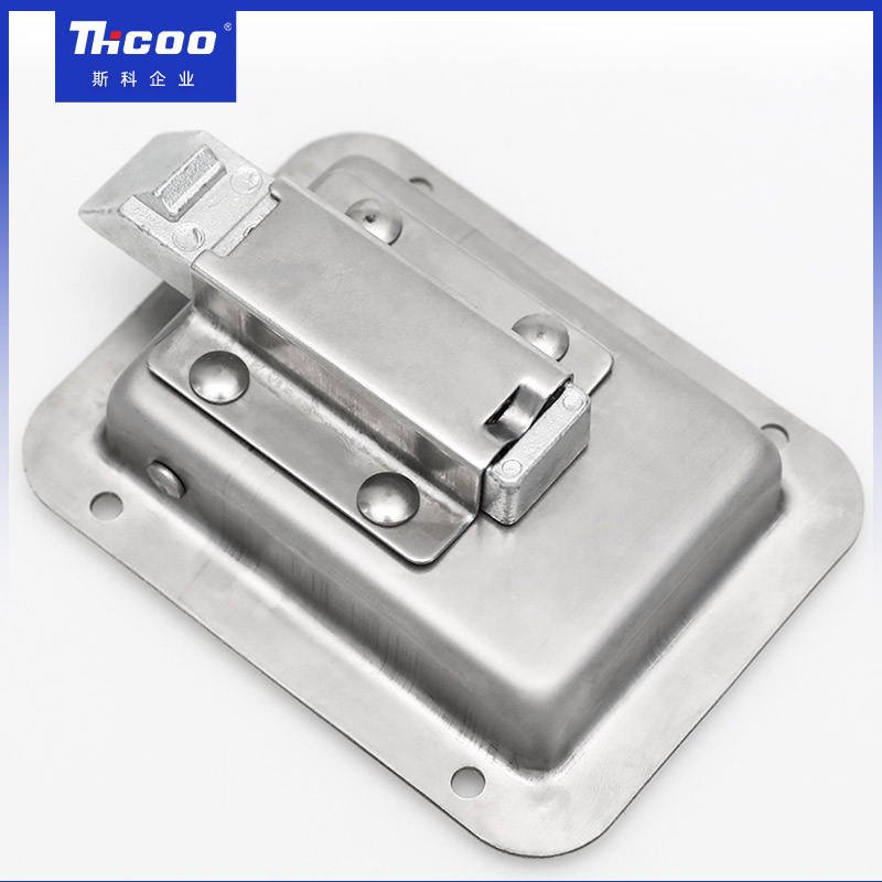 Durable Stainless Steel Collision Type Flat Push-Pull Cabinet Door Server Rack Structural Panel Paddle Lock Key for Engineering