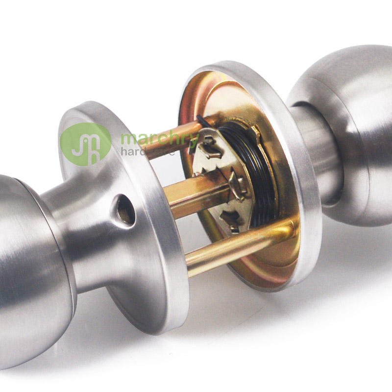 Popular Style Stainless Steel Interior Door Knob Set Round Door Knob with Lock