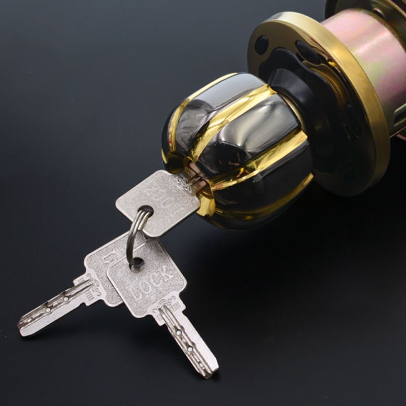 Zinc Alloy Door Knob Pumpkin Ball Knob Bedroom Beautiful Gold Black Door Knob