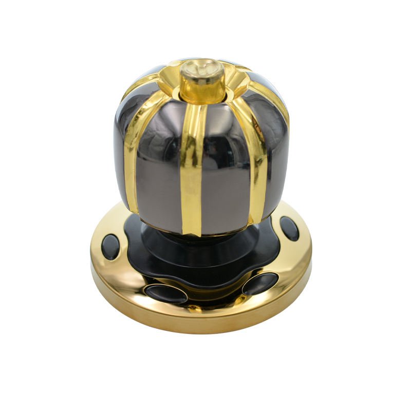 Zinc Alloy Door Knob Pumpkin Ball Knob Bedroom Beautiful Gold Black Door Knob