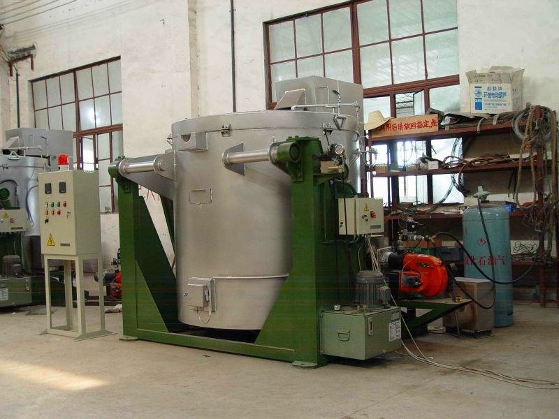 Diesel Oil Furnace Oil Fired Aluminum Melting Industrial Furnace With Riello Burner