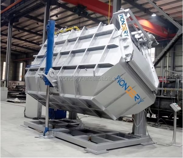 WONDERY Professional Manufacturer Diesel Oil Natural Gas Tilting Type Aluminum Plant Melting Furnace Oven