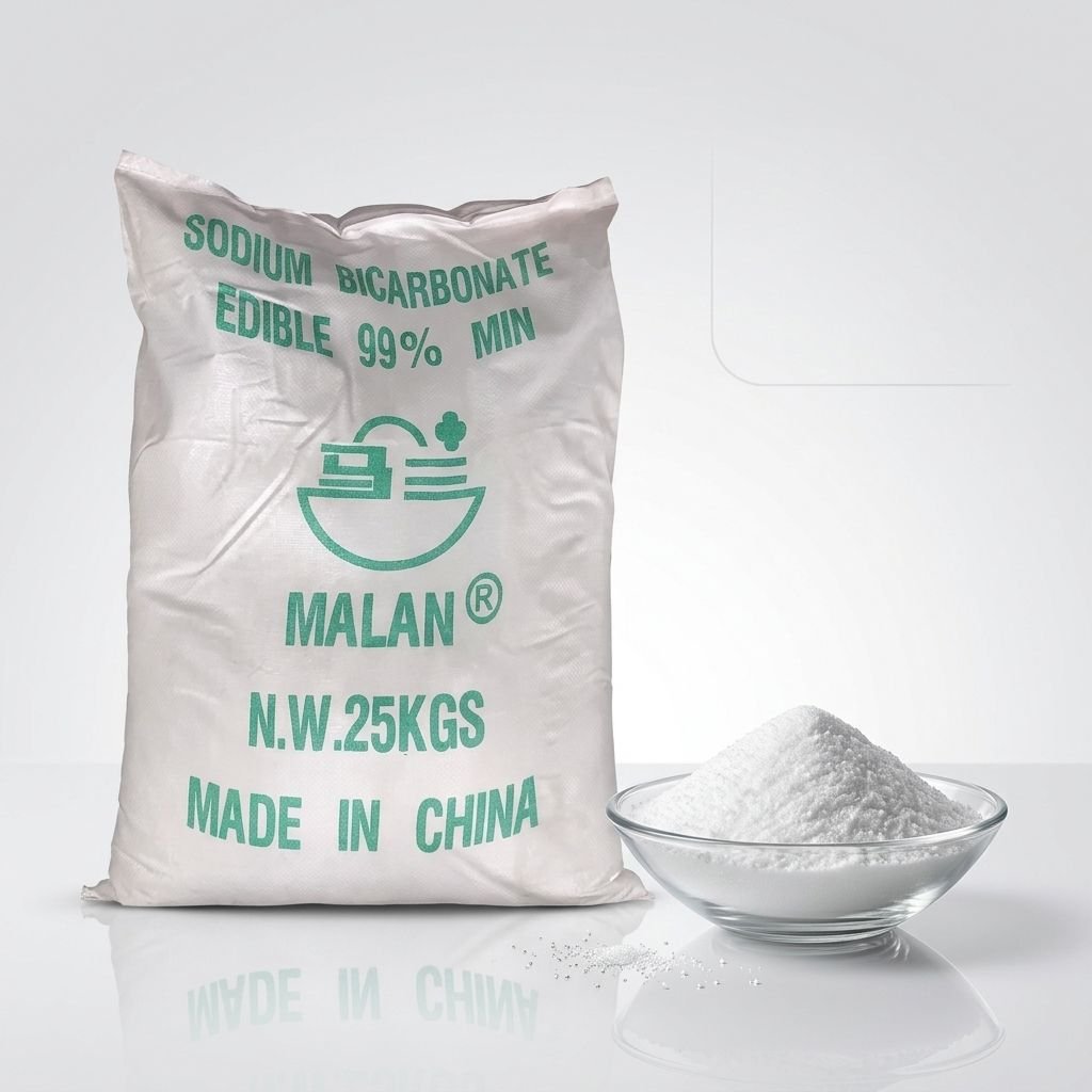 Professional Wholesale MALAN Brand Food Grade Sodium Bicarbonate/baking Soda 99.5% High Purity 25kg/bag Acidity Regulators