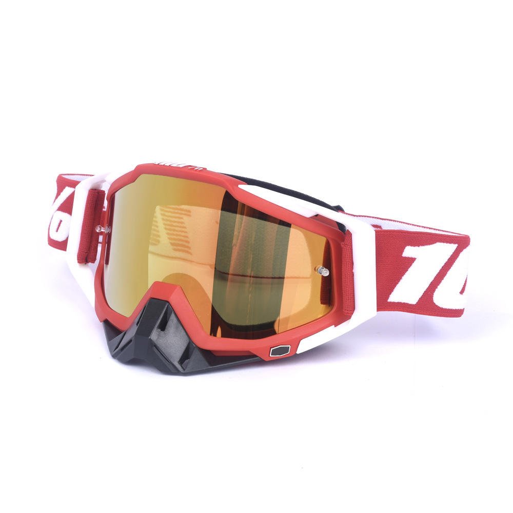 Outdoor Cycling Windproof Anti-Fog Blue Skiing Goggles with Adjustable Strap