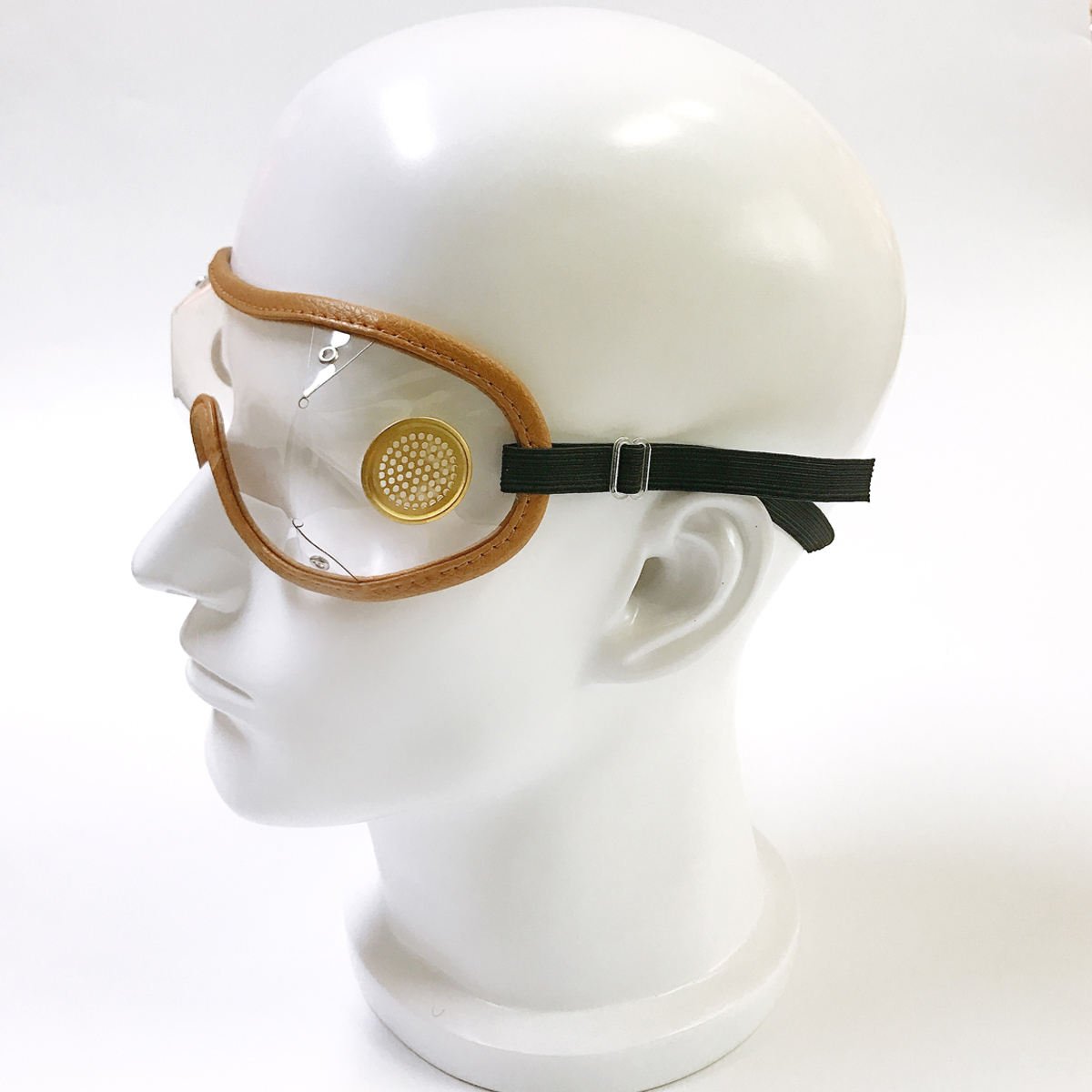 Classic Horse Riding Racing Safety Goggles Glasses Anti-Wind Anti-Dust Air Venting PC Lens PU Frame Transparent EN166 Standard
