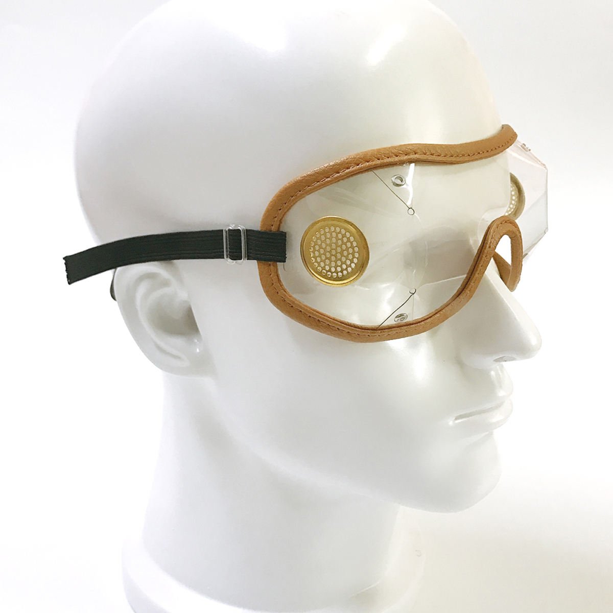 Classic Horse Riding Racing Safety Goggles Glasses Anti-Wind Anti-Dust Air Venting PC Lens PU Frame Transparent EN166 Standard