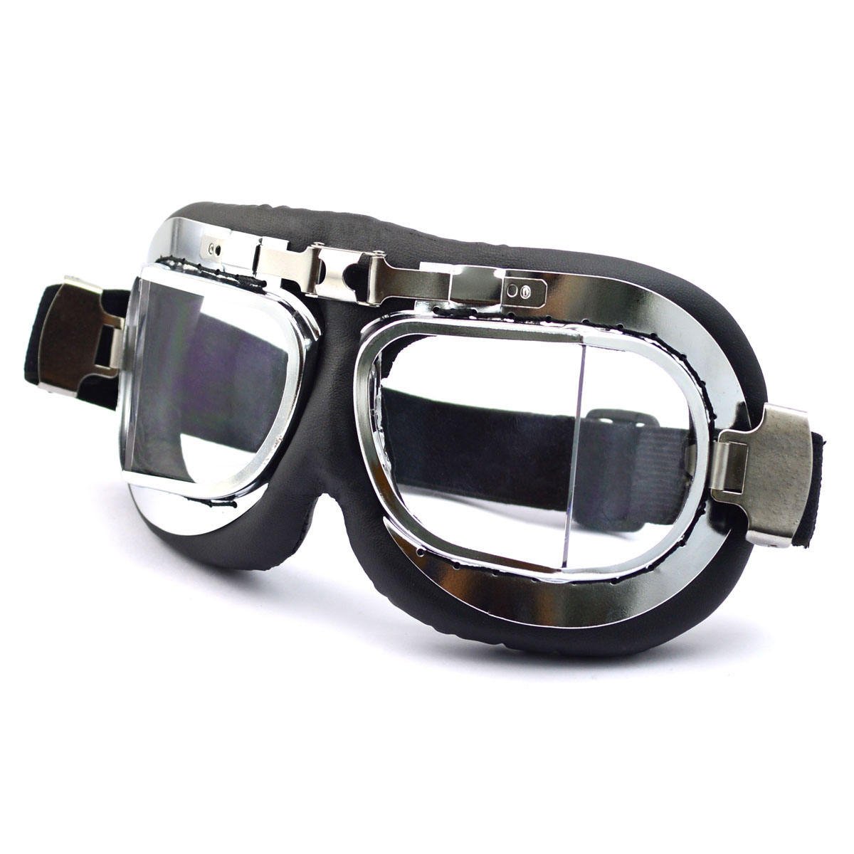 UV400 Wind-Resistant Sports Eyewear Anti-Fog Transparent Lenses for Motorcycle Motocross Safety Glasses