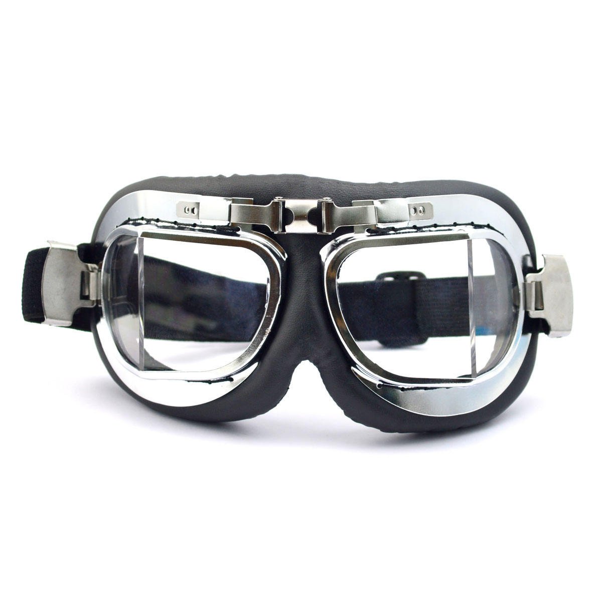 UV400 Wind-Resistant Sports Eyewear Anti-Fog Transparent Lenses for Motorcycle Motocross Safety Glasses