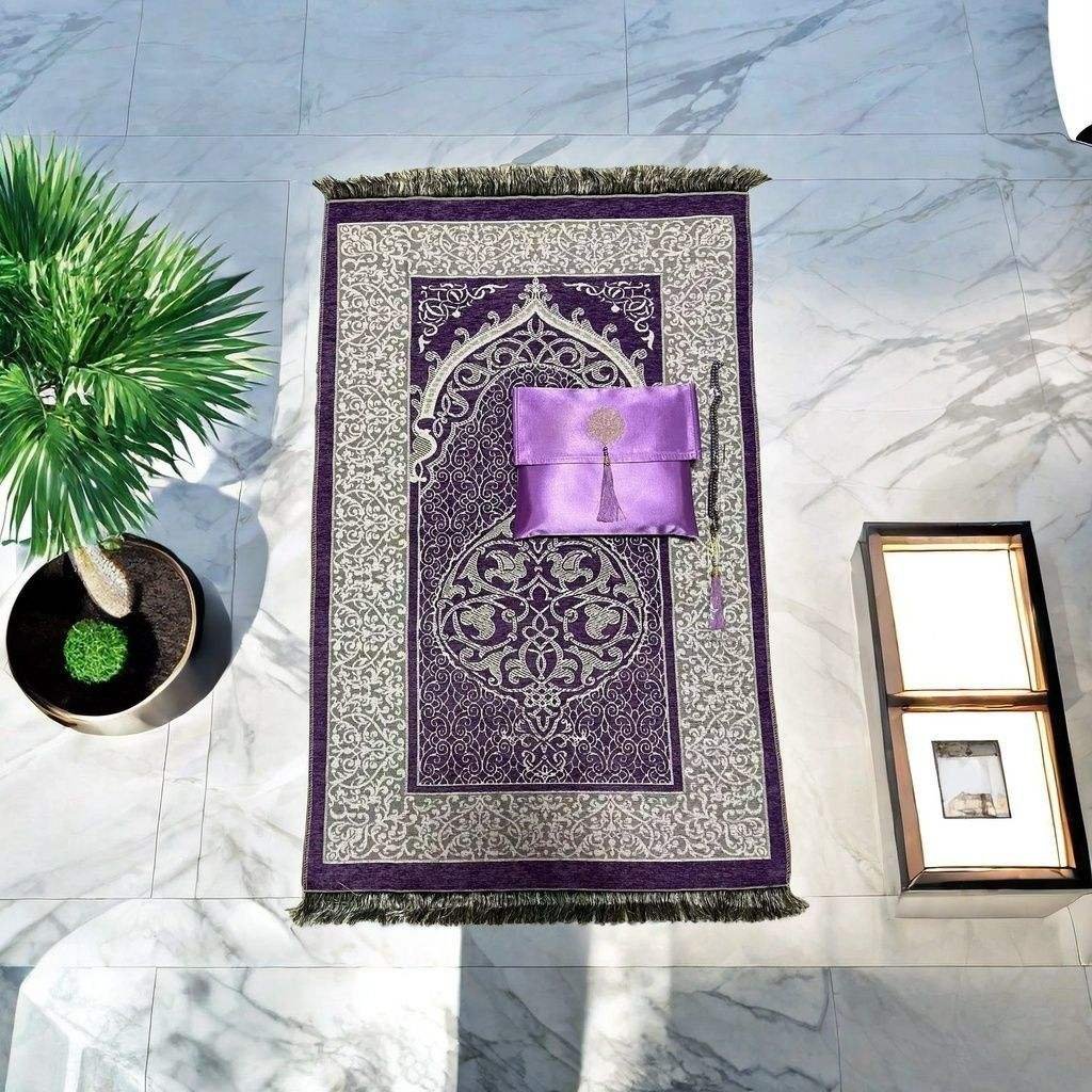 Hot Sale Portable Blanket and Rosary Bag Gift Set Carpets & Rugs Prayer Mat Antislip Prayer Mat