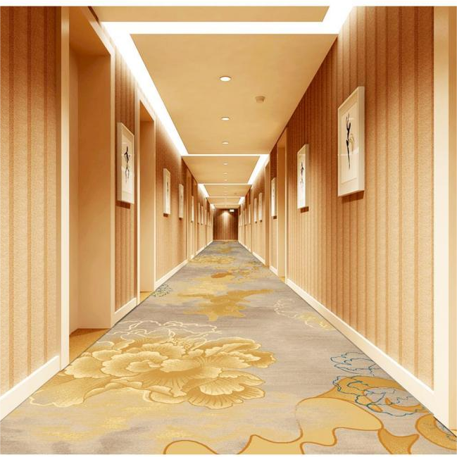 3D Printed 1200g Nylon Wall to Wall Carpet Wholesale Custom Casino Carpet Hallway Hotel Carpet