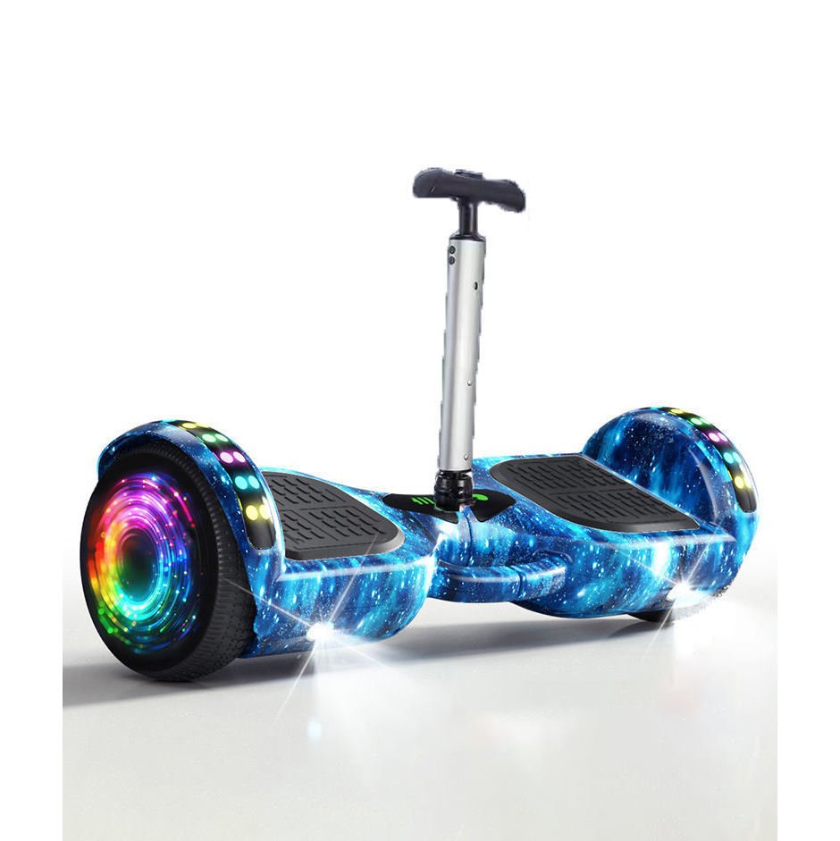 7 Inch Self-balancing Electric Scooter Hoverboard for Adults Kids Daily Commuting Outdoor Leisure with LED Lights with Handlebar