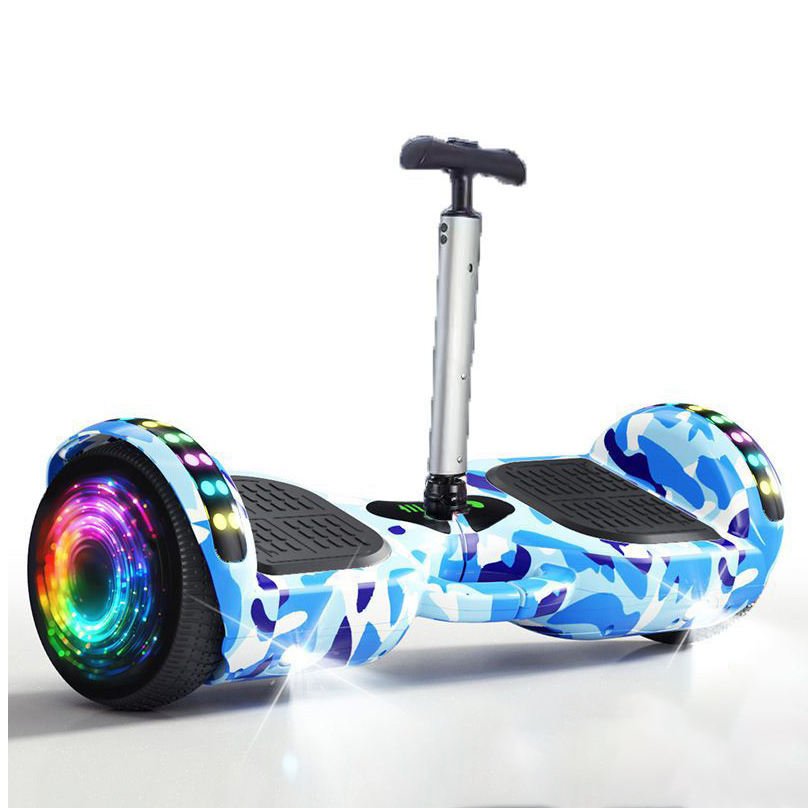 7 Inch Self-balancing Electric Scooter Hoverboard for Adults Kids Daily Commuting Outdoor Leisure with LED Lights with Handlebar