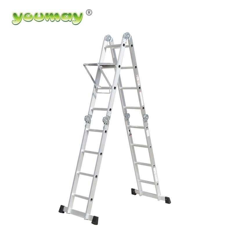 Ladder Aluminum Wholesale High Quality Foldable Aluminium Telescopic Ladder Multipurpose Herringbone Ladder