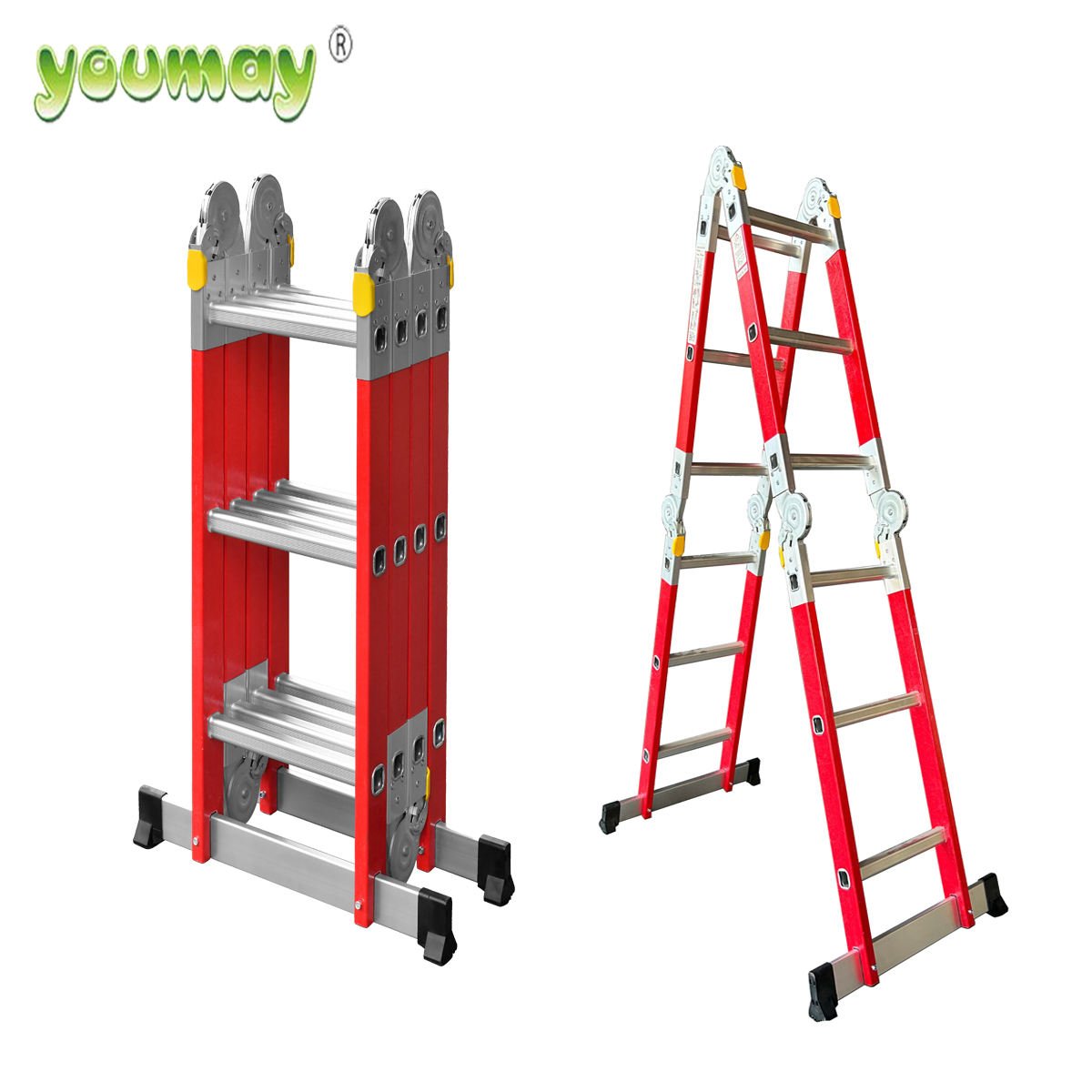 Factory Supply Fiberglass Multipurpose Ladder Portable Fiberglass Step Ladder