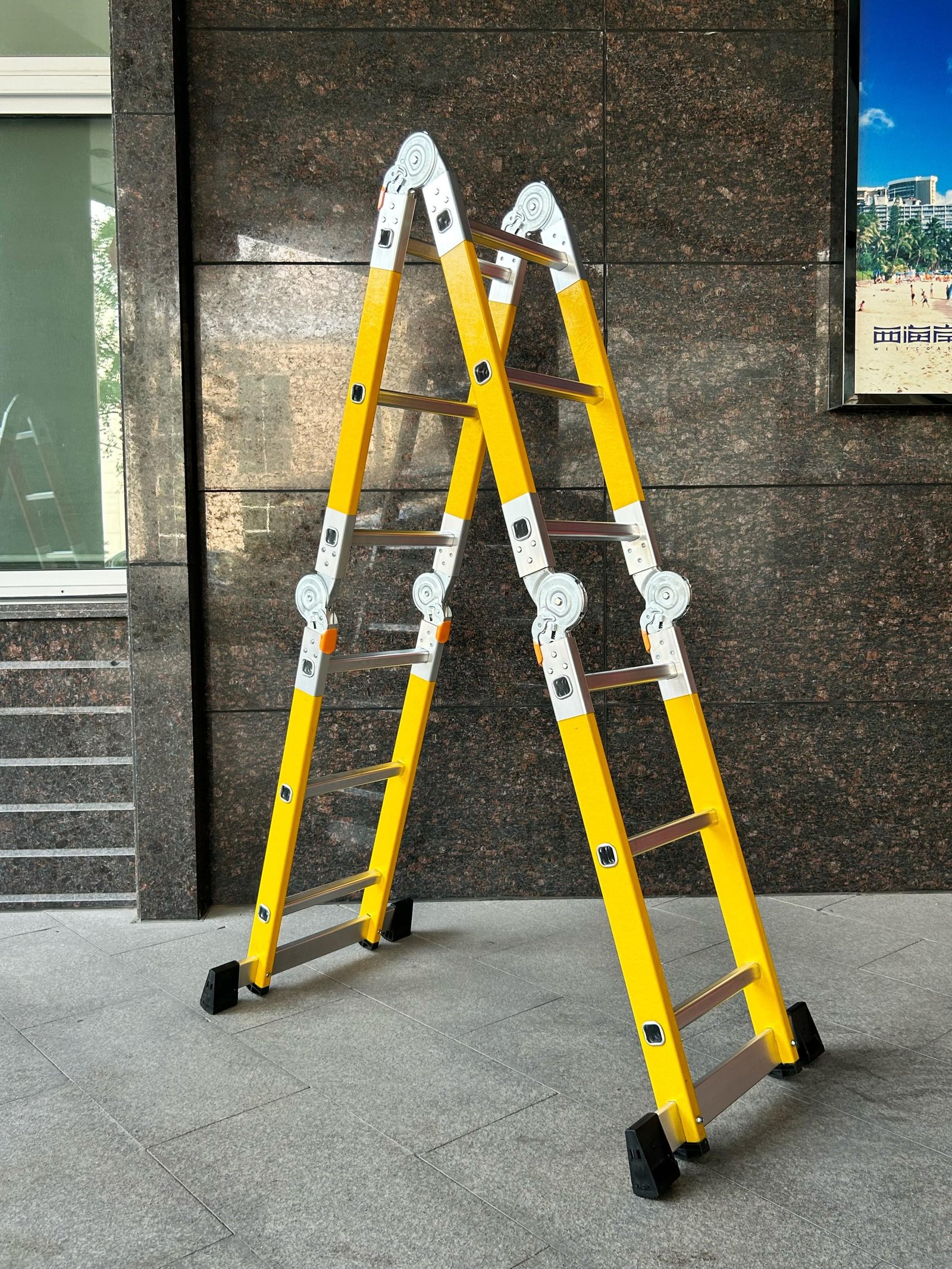 Factory Supply Fiberglass Multipurpose Ladder Portable Fiberglass Step Ladder