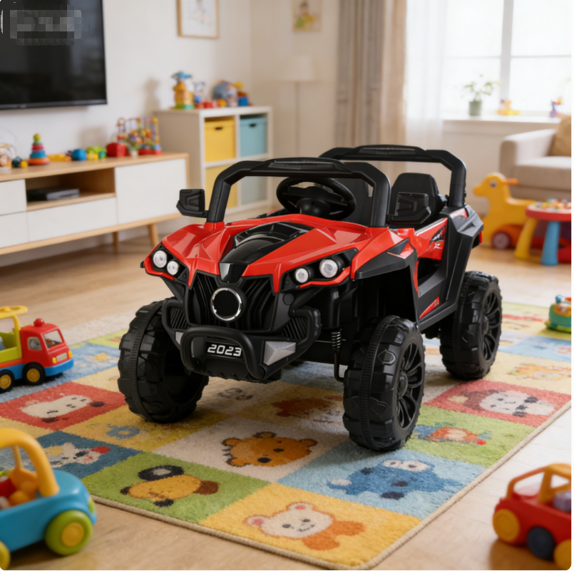 Children's Rechargeable Remote-Controlled Electric Toy Car, Off-Road Outdoor Rideable Baby Electric Toy Car.