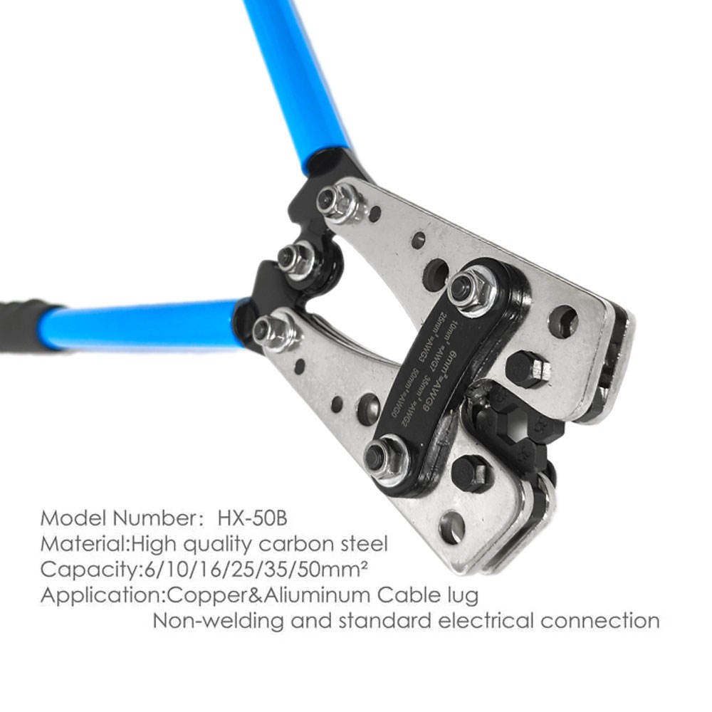 Cable Pliers Plated Powered Hand Crimper Set Hydraulic Tubular Wire Terminal Crimping Tool for Cable Lugs