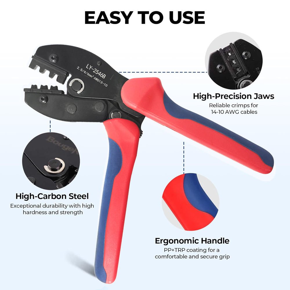 Wire Cable Crimper Stripper Hand Crimp Pliers Sets Wire Terminal Solar Pv Crimping Tool Kits for Photovoltaic