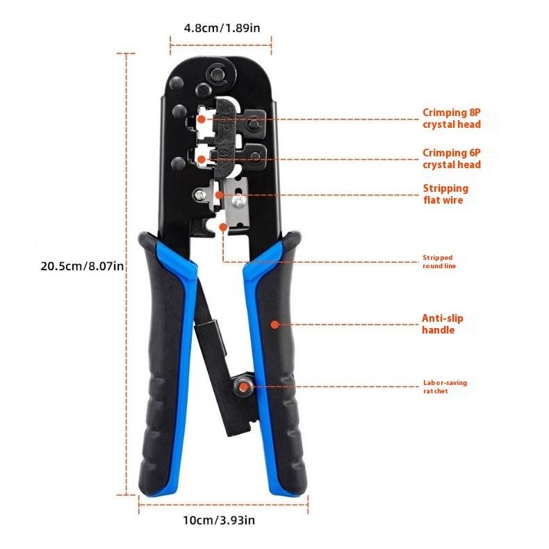 XL-1003 6P 8P Modular Telecom RJ45 Crimping Tool Cable Pliers Ratchet Crimping Pliers Wire Cutter
