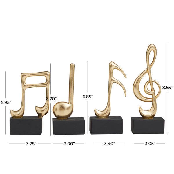 Nordic Modern Handmade Aluminum Charms Home Decor Desktop Shooting Props Musical Note Set Gift for Wedding Birthday Diwali 2025