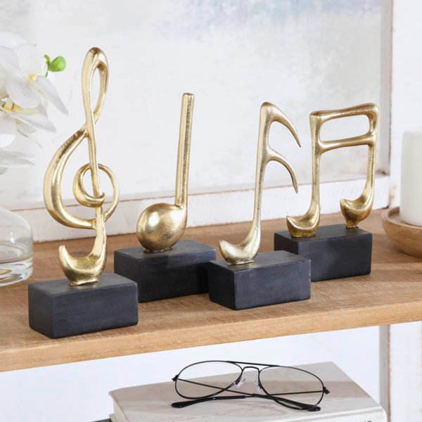 Nordic Modern Handmade Aluminum Charms Home Decor Desktop Shooting Props Musical Note Set Gift for Wedding Birthday Diwali 2025