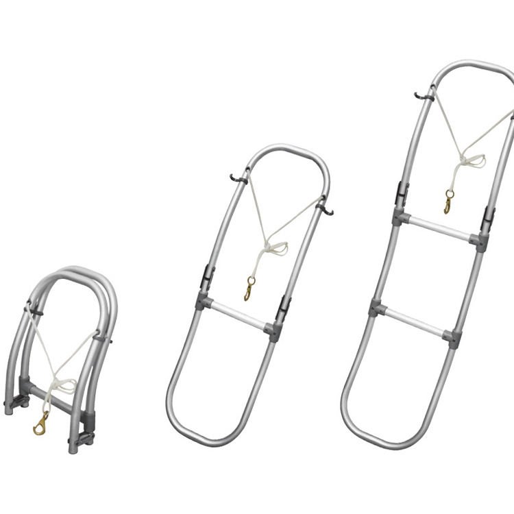 Convenient Marine 2 Steps Aluminum Folding Boat Ladders