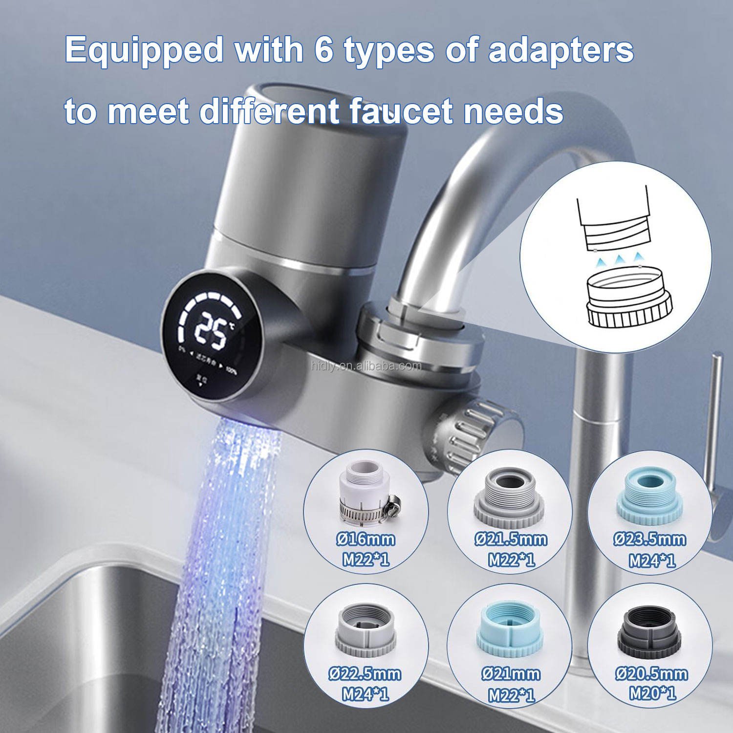 2024 Small Domestic Smart Tap UV Kitchen Water Purifier Tap Faucet Filter for the Home Tap With Ceramic Filter Cartridge
